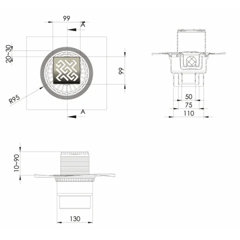 ���� �������� ZENTRUM Antik 100�100 ������ 094464