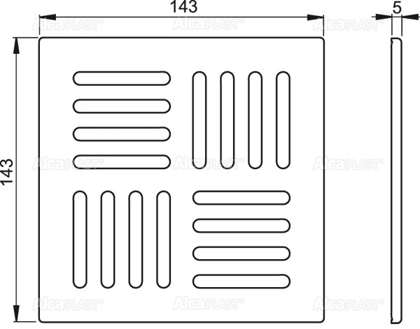 ������� AlcaPlast ,143 × 143 ����������� ����� MPV005