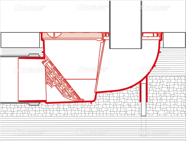 ���������� AlcaPlast AGV3S,300�155/110, �������� � �������, �����