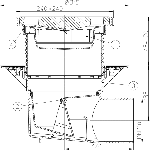 HL 615 ���� � �������������� �������� DN110