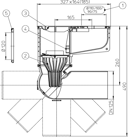 HL 600/2 ���� � ���������� �������� DN125
