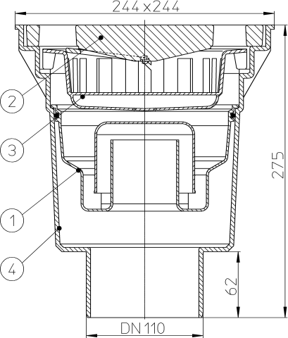 HL 606W/1 ���� � ������������ �������� DN110
