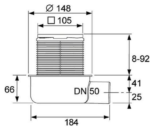 ���� ��� ���� Tece TECEdrainpoint S 50