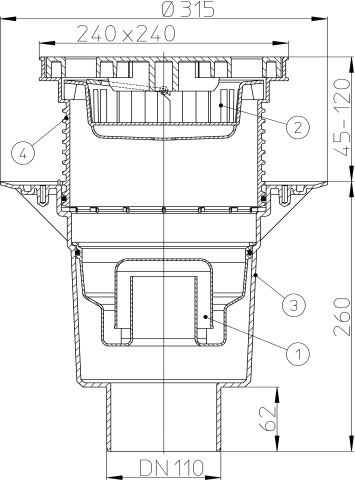 HL 616LW/5 ���� � ������������ �������� DN160