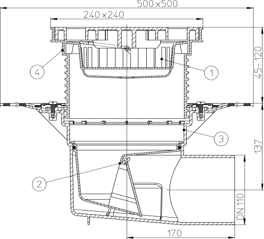 HL 615HL ���� � �������������� �������� DN110