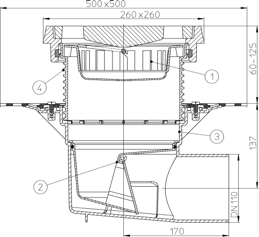 HL 615.1H ���� � �������������� �������� DN110