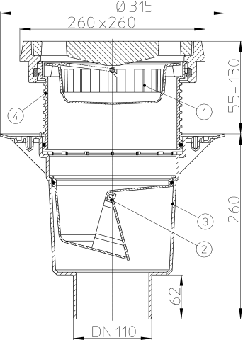 HL 616.1/5 ���� � ������������ �������� DN160