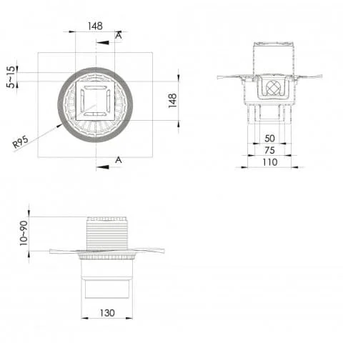���� �������� ZENTRUM Norma 150�150 ���� ������ 091463