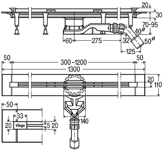 ������� ����� Viega Advantix Vario 721671 (�������). ������ �� 70 �� 95 ��. ����������� ������������� ��� ������-������� � ���������. ��� ������� ��������