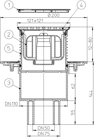HL 310NPr-3120 ������ -���� � ������������ �������� DN50/75/110