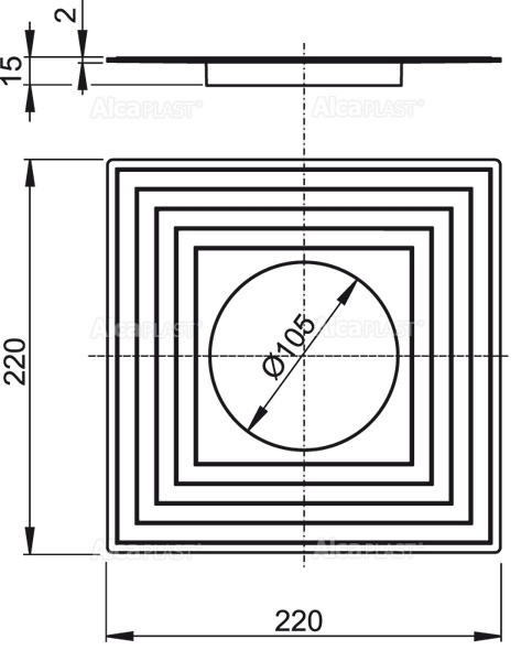 �������� AlcaPlast ,  2�� ��������� ��������� Ø105 APV0003