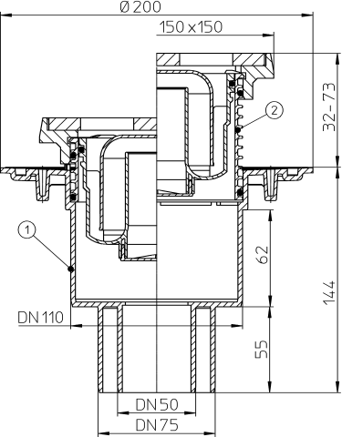 HL 310NG ���� � ������������ �������� DN50/75/110