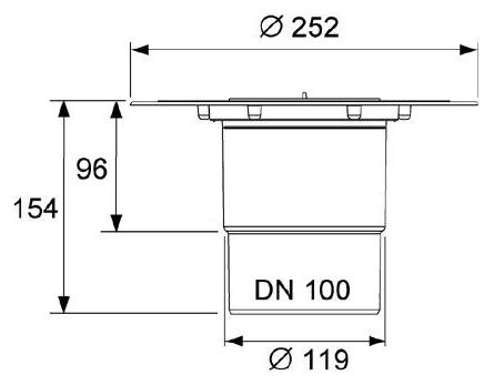 ���� ��� ���� Tece TECEdrainpoint S ������������ DN 100(360 76 00)