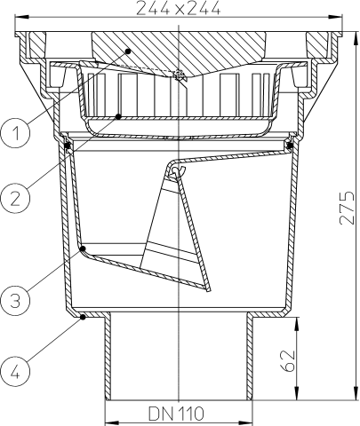HL 606/1 ���� � ������������ �������� DN110