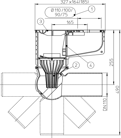 HL 600 ���� � ���������� �������� DN110