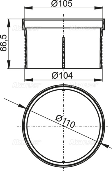 ������� ��������� Ø105 AlcaPlast ,APV0800