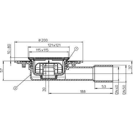 HL 90Pr-3127 ������ -���� � �������������� �������� DN40/50