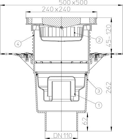 HL 616HW/1 ���� � ������������ �������� DN110