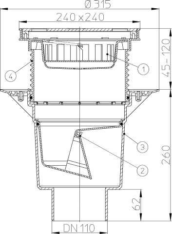 HL 616S/1 ���� � ������������ �������� DN110