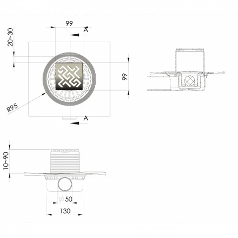���� �������� ZENTRUM Antik 100�100 ������ ������ 092364