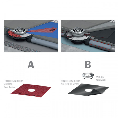 ������ �������� ��� ����������������� ������� �� EPDM TECE TECEdrainpoint S 369 00 03