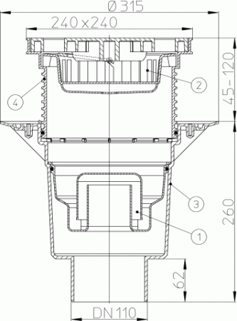 HL 616LW/1 ���� � ������������ �������� DN110