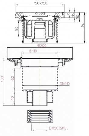 HL 310NPrG - SML ���� � ������������ �������� DN50/75/110