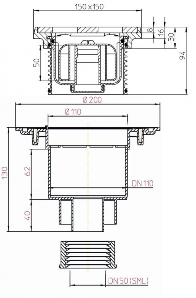 HL 310NPrG - SML ���� � ������������ �������� DN50/75/110