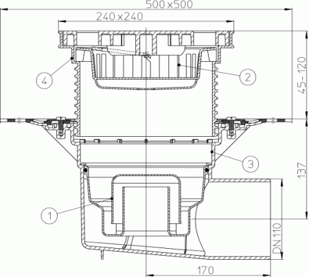 HL 615HLW ���� � �������������� �������� DN110