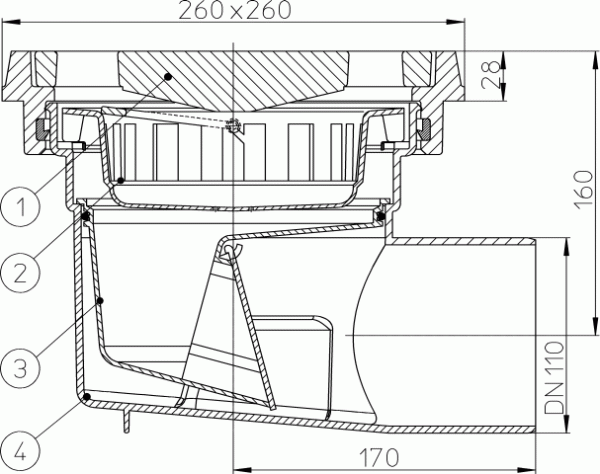 HL 605.1 ���� � �������������� �������� DN110