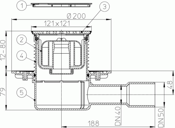 HL 510NPr-3124 ������ -���� � �������������� �������� DN40/50