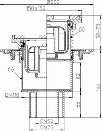 HL 310NPrG ���� � ������������ �������� DN50/75/110