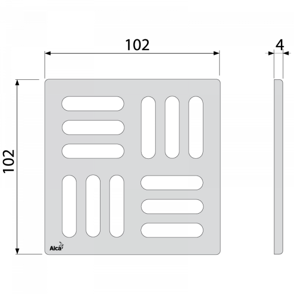 ������� AlcaPlast , 102×102×4 ��, ������-antic MPV001-ANTIC