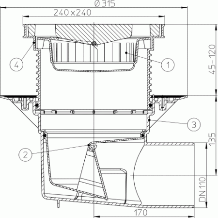 HL 615 ���� � �������������� �������� DN110