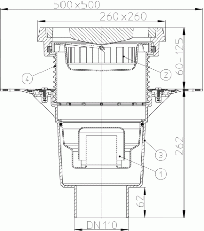 HL 616.1HW/1 ���� � ������������ �������� DN110