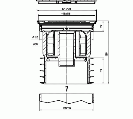 HL 73Pr ���� � ������������ �������� DN110