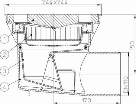 HL 605 ���� � �������������� �������� DN110