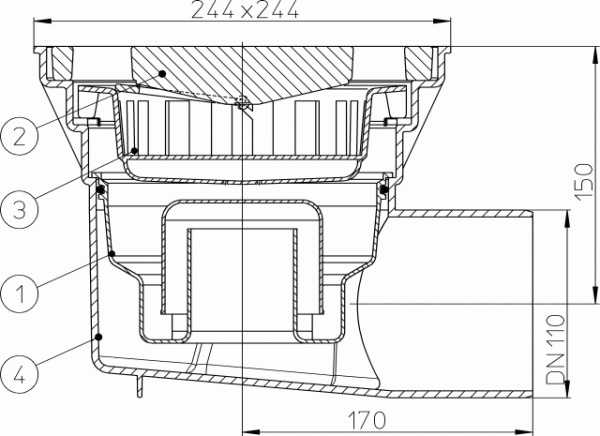 HL 605W ���� � �������������� �������� DN110
