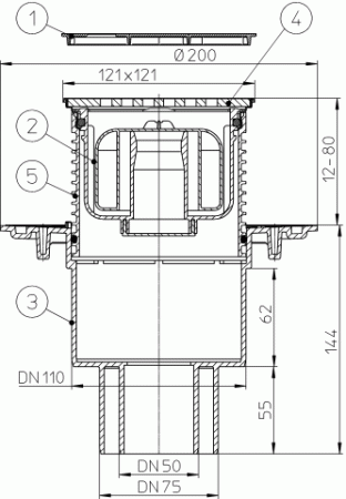 HL 310NPr-3121 ������ -���� � ������������ �������� DN50/75/110