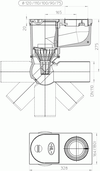 HL 600G ���� � ���������� �������� DN110