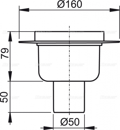 ����� �������� ����� AlcaPlast Ø50, �������� - ������  APV6000