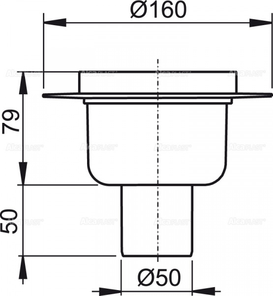 ����� �������� ����� AlcaPlast Ø50, �������� - ������  APV6000