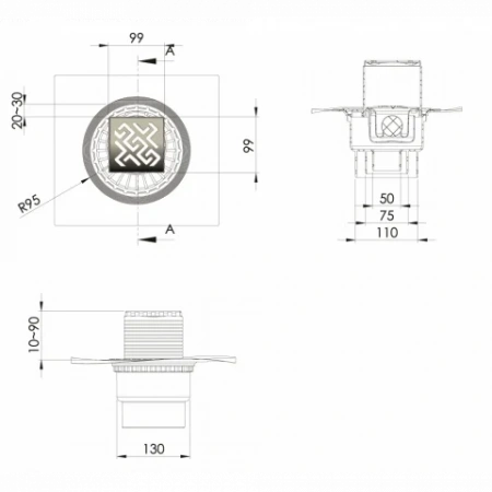 ���� �������� ZENTRUM Antik 100�100 ������� ���� 090464