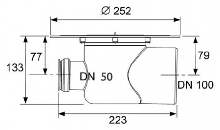 ���� ��� ���� Tece TECEdrainpoint S �������������� DN 100 DN 50(360 75 00)