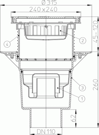 HL 616SW/1 ���� � ������������ �������� DN110