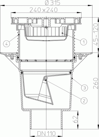 HL 616L/5 ���� � ������������ �������� DN160
