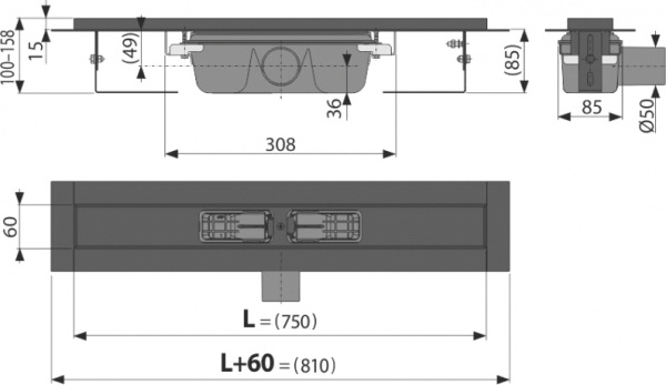 ������� ����� AlcaPlast APZ1BLACK 75 �� � ��������