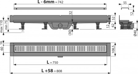 ������� ����� AlcaPlast APZ30-750M � �������� � �������