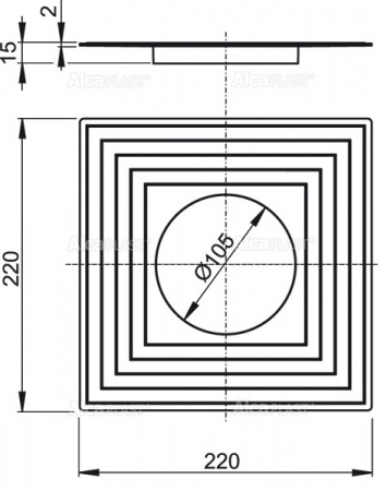 �������� AlcaPlast ,  2�� ��������� ��������� Ø105 APV0003