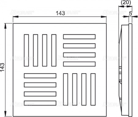 ������� AlcaPlast ,143 × 143 ����� MPV007